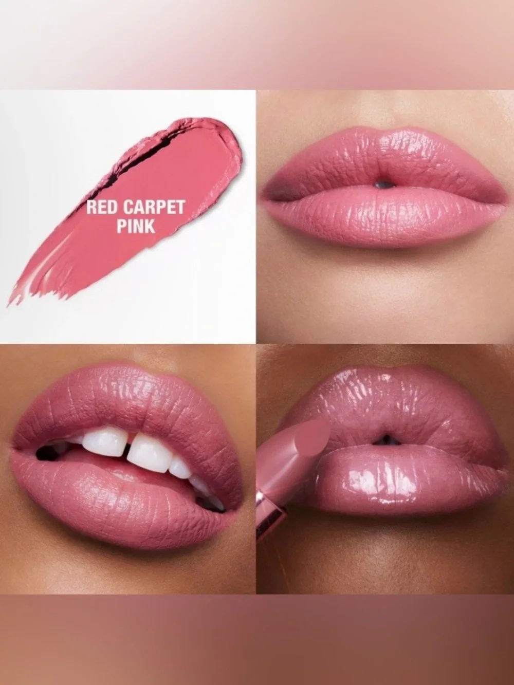 Charlotte Tilbury K.I.S.S.I.N.G Satin Shine Lipstick Red Carpet Pink NIB